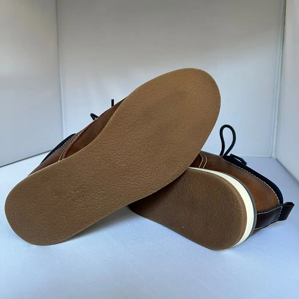 Boy’s Therabouts Brown Oxford Dress Shoes Size 1 M (EUC)